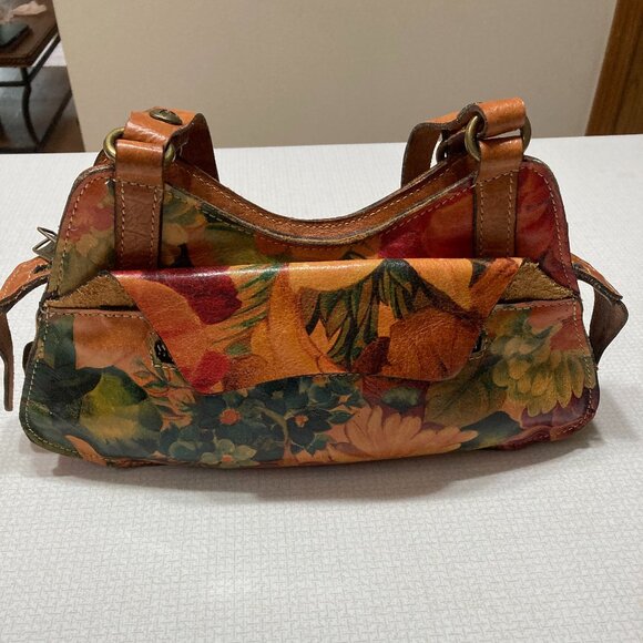 GUC Patricia Nash Leather Summer Drawing Shoulder bag & matching wallet - Picture 3 of 15